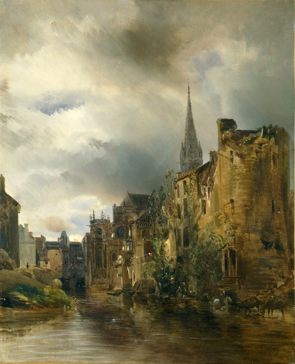 Vue du chevet de l'église Saint-Pierre de Caen et de la tour Leroy_0